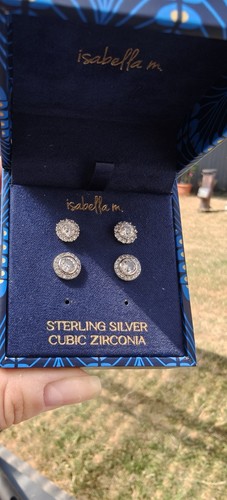 Two pairs stud - two, earrings.
