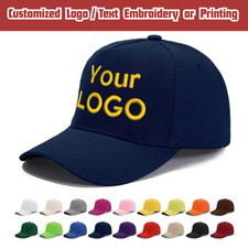 Personalised Baseball Cap Embroidered Custom Printed Hat Unisex Mens Ladies Uk