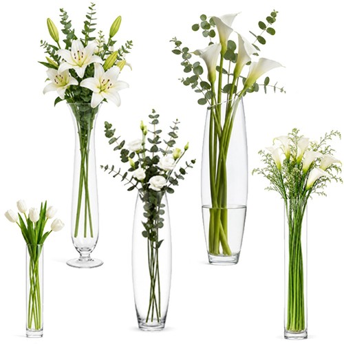Tall glass flower vases - tall,