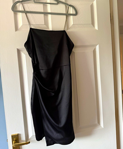 Zara black satin - bodycon, mini