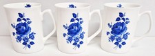 Delft Blue Rose Mugs Set 3