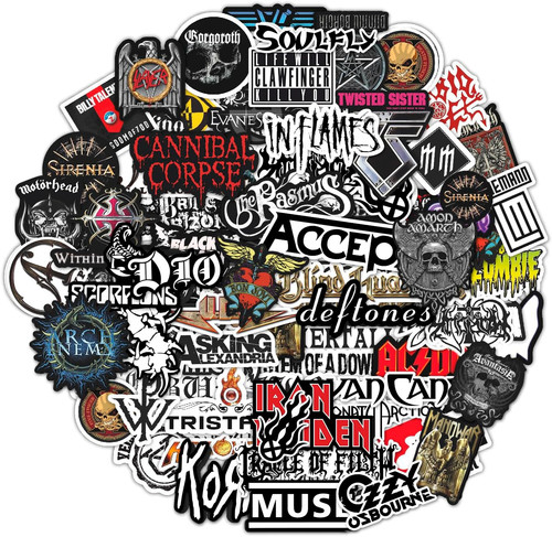 100 pcs heavy metal - pcs, band