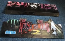 Retro 1999 Sega House Of The Dead 2 video plastic header top marquee rear header