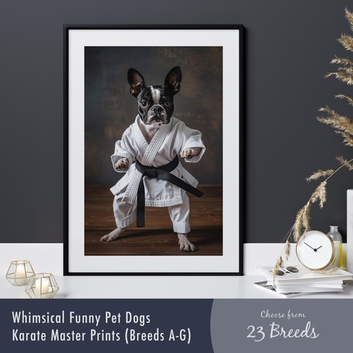 Karate dog print - karate, (breeds