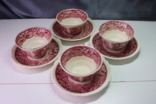 Mason's Vista Pink 4 Cups & 4
