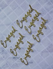 Engaged Cupcake Toppers 7cm Pack of 12 Engagement Party Cake Decorations Wedding