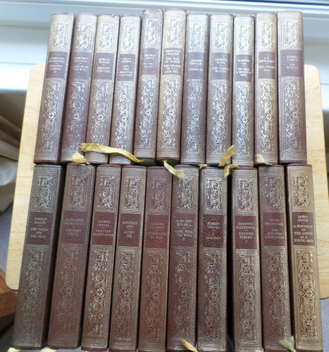 Classic novels brown faux - classic, in