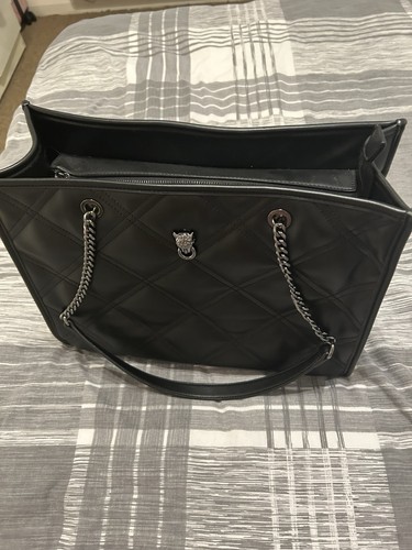 Black moda pelle tote bag - in,