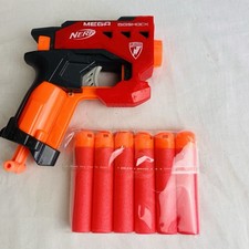 Nerf N-Strike Mega Big Shock Red Blaster Gun + 6 New Ammo