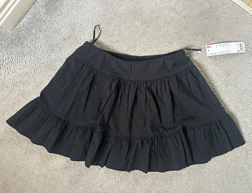 Uniqlo black tiered - uniqlo, ruffle