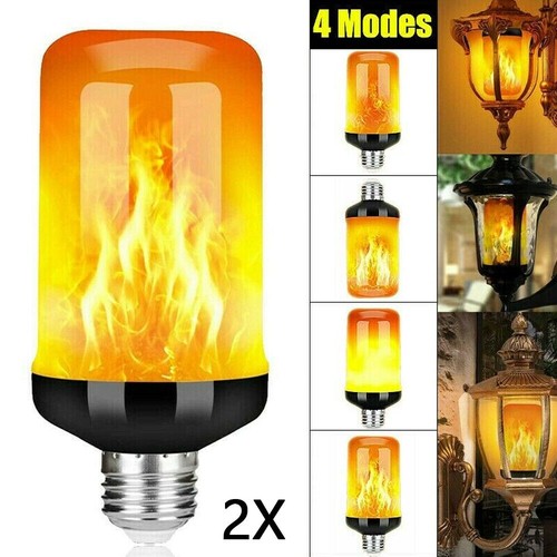 2pcs e27 led - 2pcs, flame