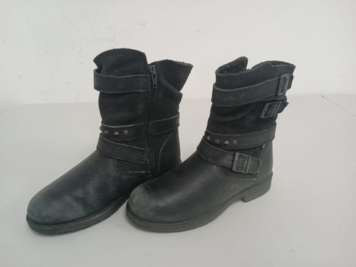 Ecco girls kids black leather - kids,