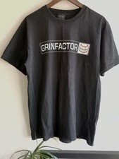 Grinfactor (double sided) Tshirt Black Mens Large (biker, motorcycle)
