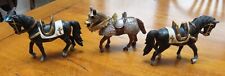 Collectable Schleich Horses x 3 (No Knights) Castle / Jousting (c) 2003