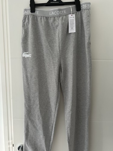Grey lacoste joggers - lacoste, mens