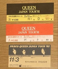 Set of 3 QUEEN concert ticket