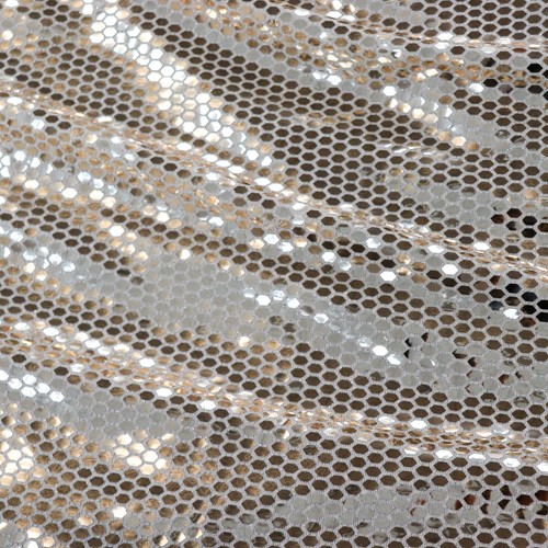 Gold sequin lurex mesh - sequin,