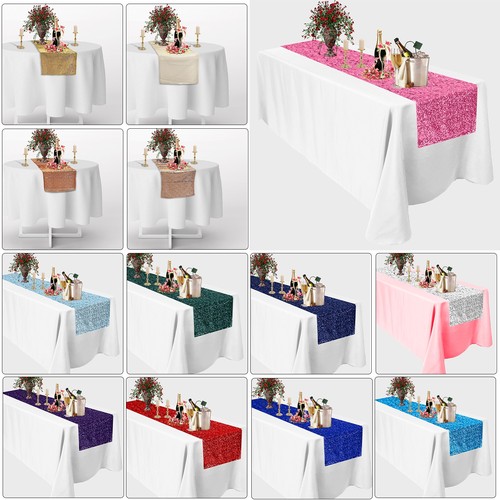Sparkly sequin table - table, runners