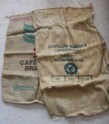 Coffee bean hessian sacks - bean,
