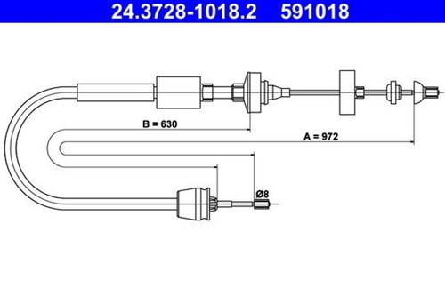 Clutch cable ate - ate, fits