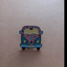 VW Camper Van Peace Pin Badge.