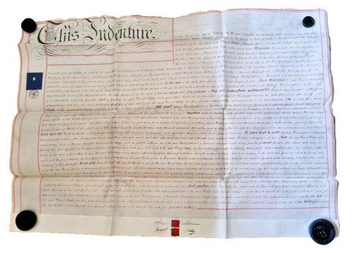 Victorian vellum indenture - victorian,
