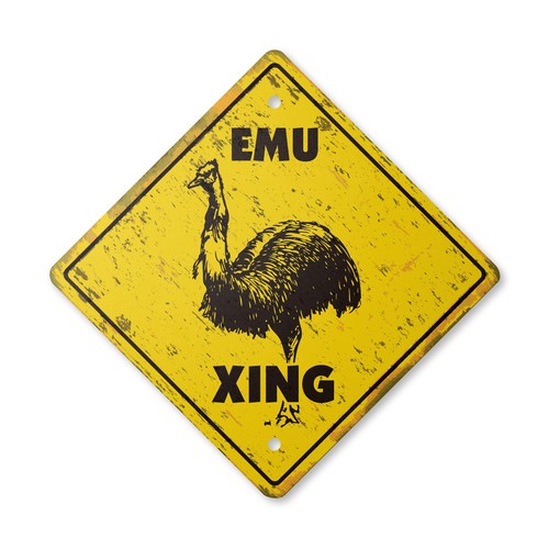 Emu vintage crossing sign - crossing, xing