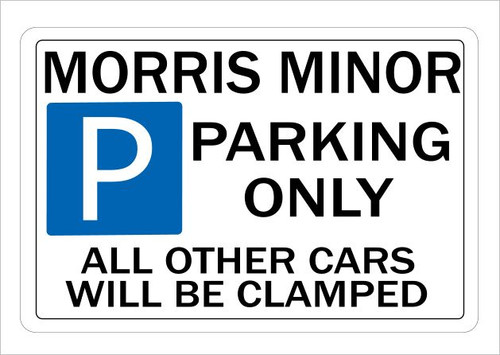 Metal sign morris minor - sign,