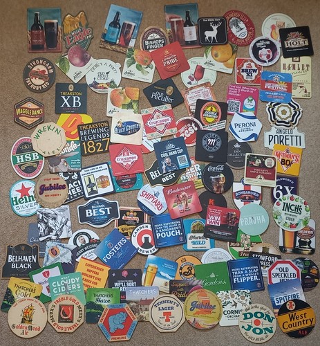 100 beer mats all different - mats,