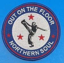 NORTHERN SOUL IRON ON PATCH - "OUT ON THE FLOOR" - NORTHERN SOUL DANCER