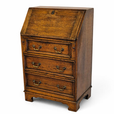 Antique oak bureau writing - antique,