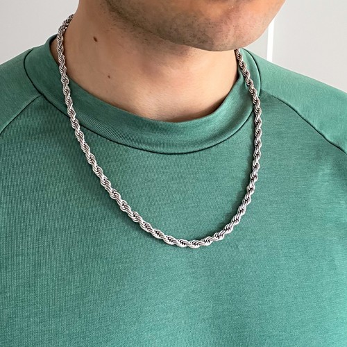 5mm thick silver twisted - 5mm,