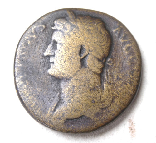 Brass sestertius roman - roman, emperor