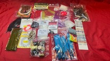 1 Box Fly Tying Feathers Fur Hooks Silks Lureflash. Natural 20 Items Etc lot 108