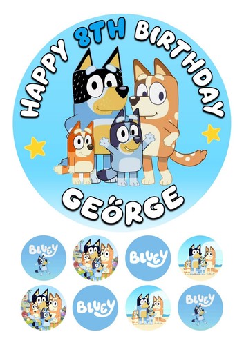 Bluey personalised edible - bluey,