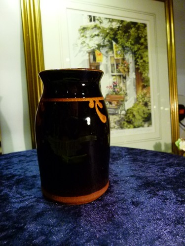 Terracotta lustre pot vase - lustre, /