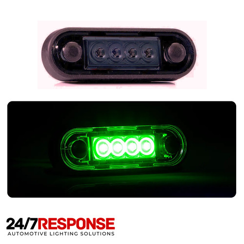 Green smoked dark led 24v - smoked/dark, 12/24v