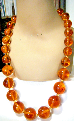 Vintage ussr necklace baltic - vintage,