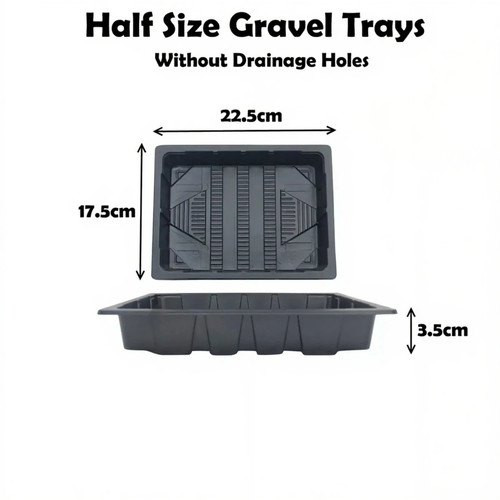 Half tray size seed gravel - half,