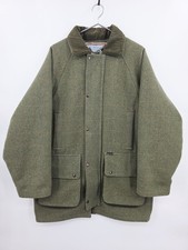 Bronte Mens Derby Tweed Country Hunting Coat Jacket Size XL Green Khaki Shooting
