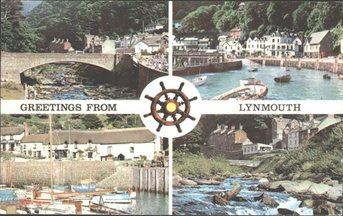 Vintage postcard lynmouth - postcard,