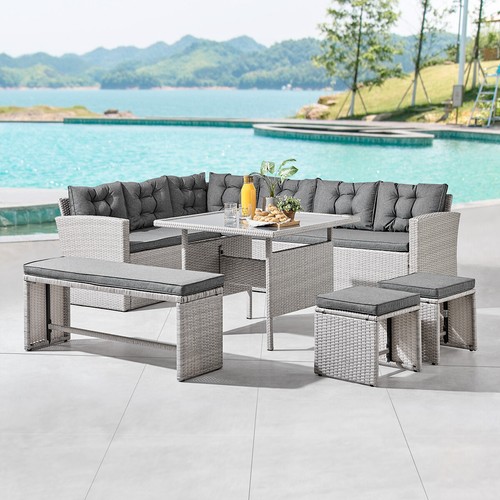 Garden dining set shape - dining, l-shape