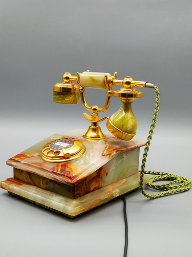 Vintage onyx marble telephone - onyx,