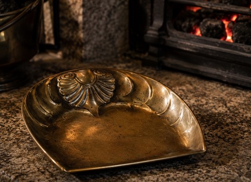 Vintage brass fireside - brass,