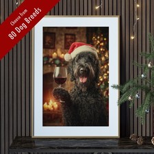 Funny Dog Christmas Wall Art