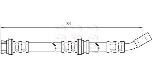 Apec front brake hose - apec,