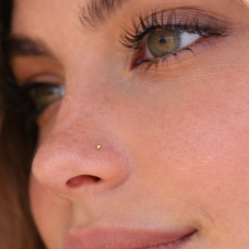 1mm Ball Nose Stud 14k Gold