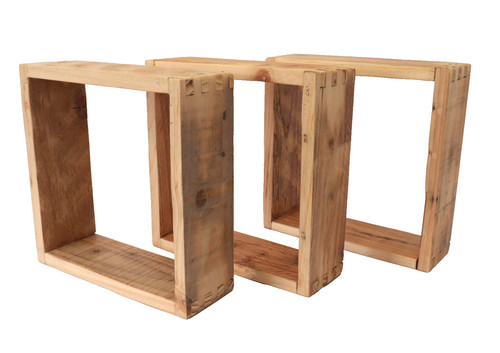 Square rustic wooden - rustic,