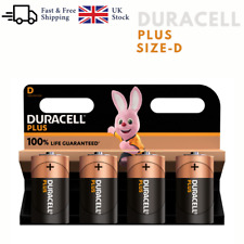 4x Duracell D Size Batteries Plus Power Alkaline LR20, MN1300, MX1300 UK Stock