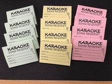Karaoke song request slips - song,